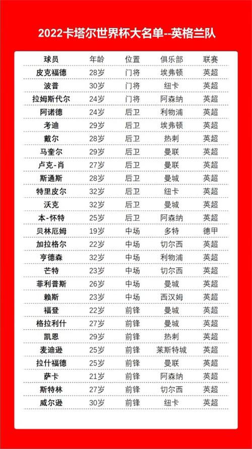 卡塔尔世界杯12强名单