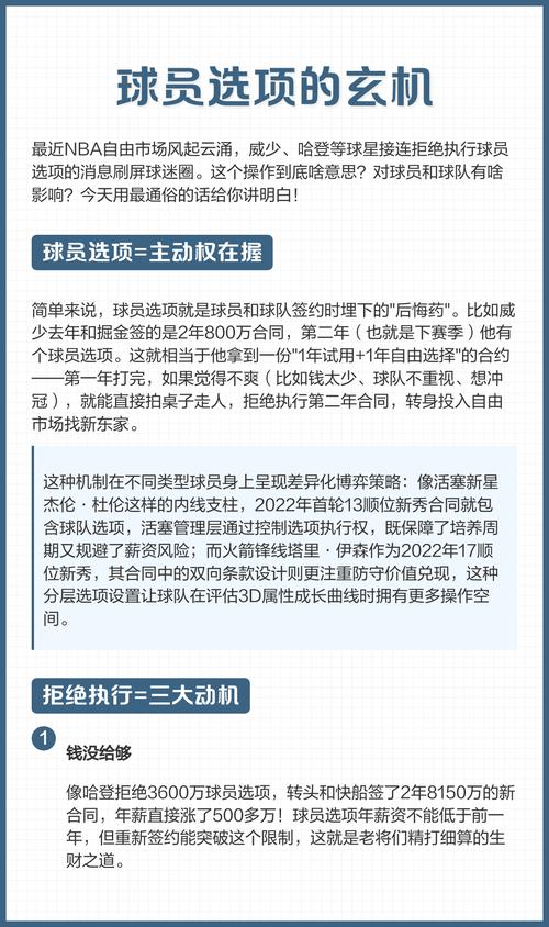nba里的球员选项是啥意思