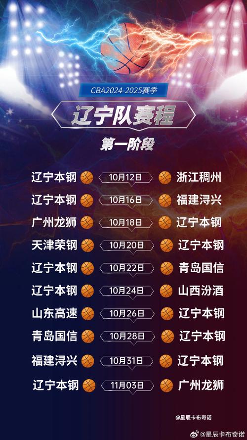 cba2020-2021赛程表辽宁