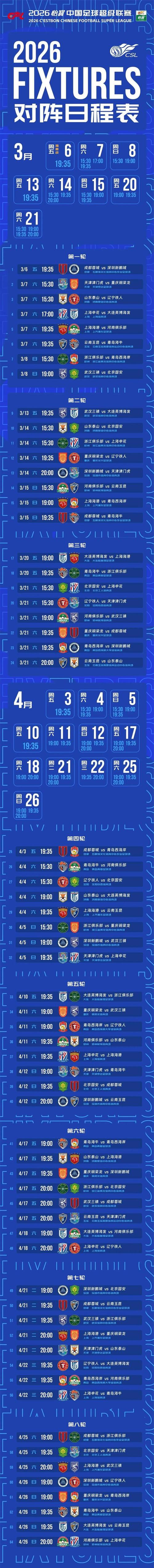 中超比赛啥时候开始