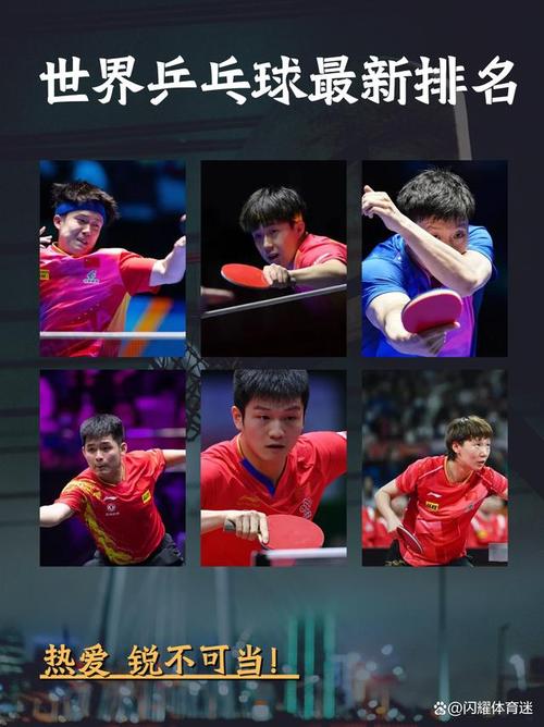 男子乒乓球运动员排行榜前十名有哪些