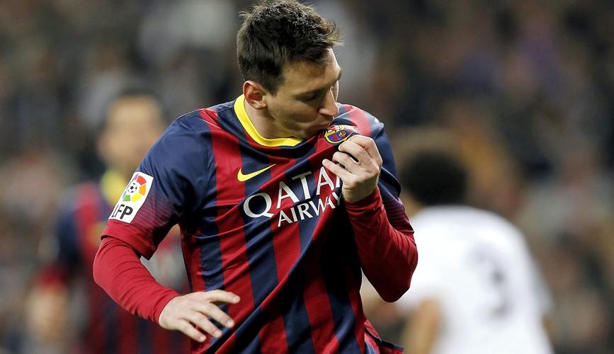 梅西攻破皇马球门