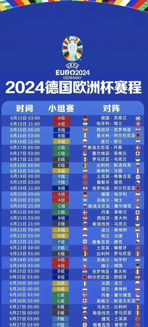 2021欧洲杯，时间表格里的激情跳动